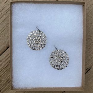 NIB Silver Disc Earrings